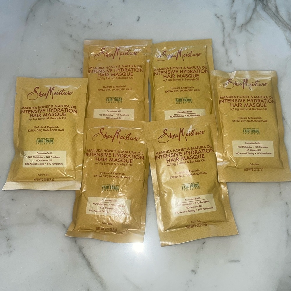 New Shea Moisture Manuka Honey Hydration Hair Mask - Bundle of 6